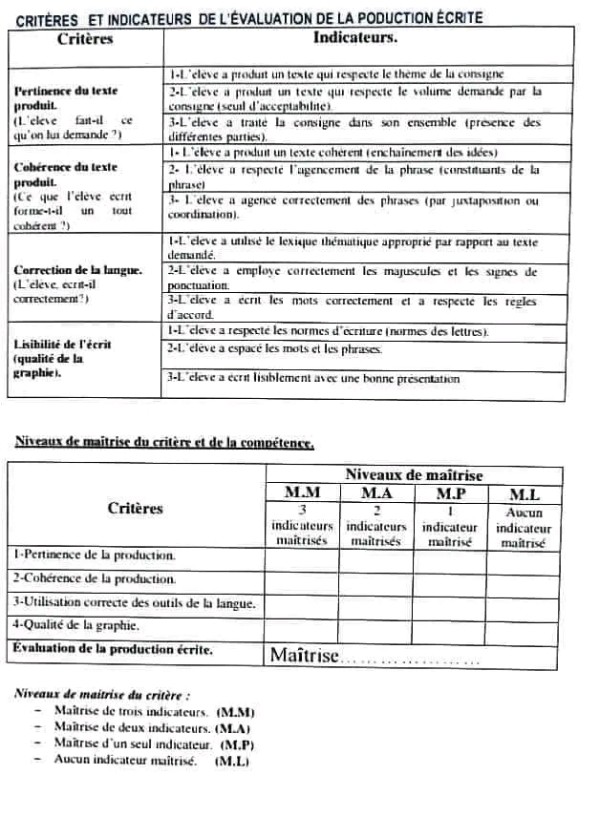 نماذج امتحان تقييم المكتسبات في مادة اللغة الفرنسية للسنة الخامسة ابتدائي pdf 2023 2024 مع الحلول امتحانات تقييم المكتسبات 5 ابتدائي