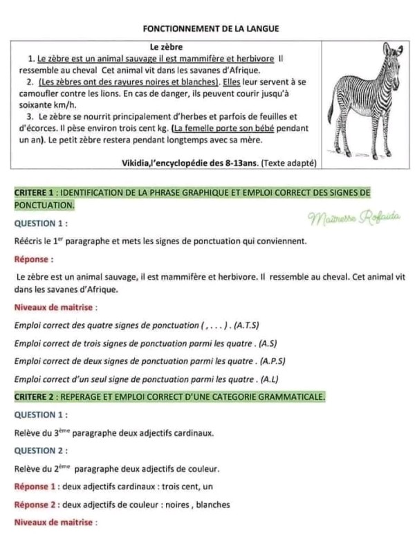 نماذج امتحان تقييم المكتسبات في مادة اللغة الفرنسية للسنة الخامسة ابتدائي pdf 2023 2024 مع الحلول امتحانات تقييم المكتسبات 5 ابتدائي