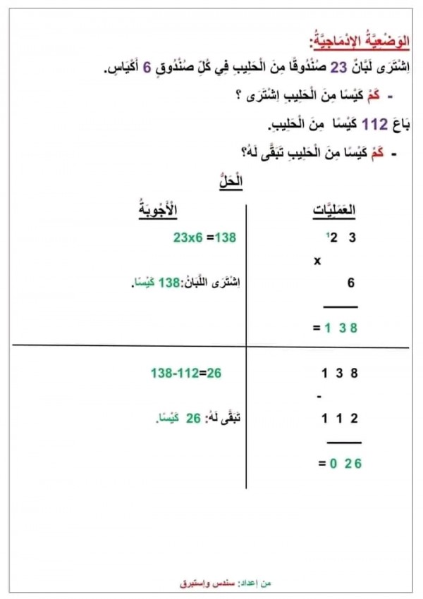 اختبارات السنة الثانية ابتدائي للفصل الثالث في جميع المواد 2023 مع الحلول