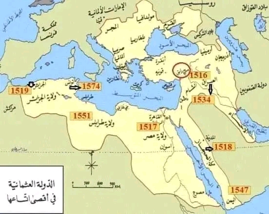 تطور الدولة العثمانية(ضم البلاد العربية ) الدول العربية التي حكمتها الدولة العثمانية