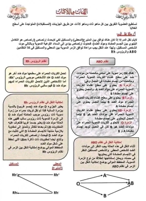 ملخص الاستجابة المناعية : الخط الدفاعي الأول الحواجز الطبيعية-الخط الدفاعي الثاني التفاعل الالتهابي والبلعمة علوم طبيعية السنة الرابعة متوسط