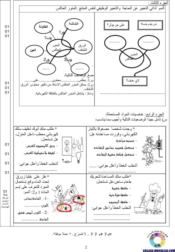 فرض تأليفي عدد 1 في مادة علوم الحياة والأرض سابعة 7 أساسي مع الإصلاح امتحان علوم الحياة السابعة أساسي الجزء الأول والثاني